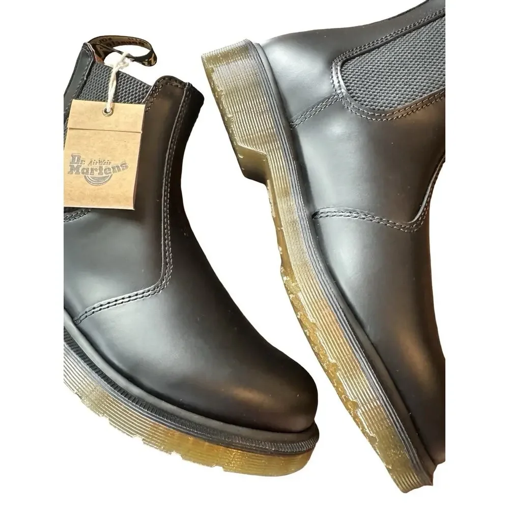 Dr. Martens 2976 Chelsea Boots Black Smooth Leather Unisex UK 7 US Men 8 Women 9